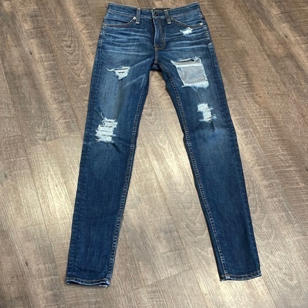 Big star distressed skinny jeans
